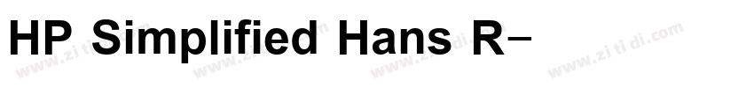 HP Simplified Hans R字体转换